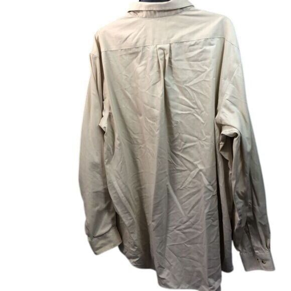 L.L. Bean Tan men long sleeve button down shirt size XL - Picture 8 of 10